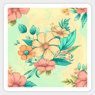 Spring Wildflower Pattern Sticker